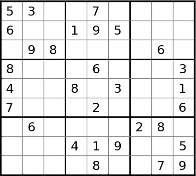 Image of Sudoku puzzle